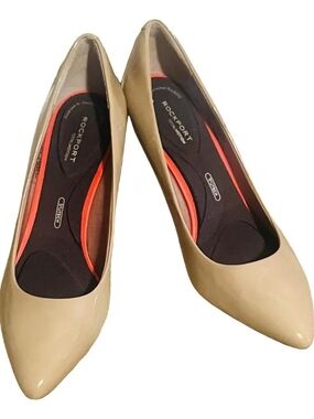 Rockport Women’s Nude Patent Pointed-Toe Pumps